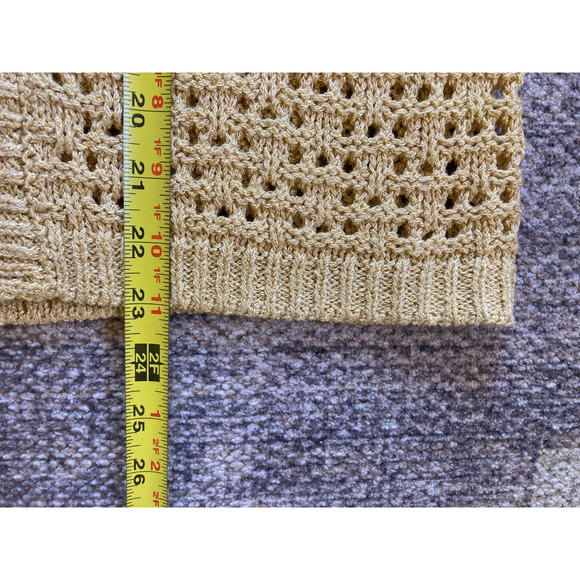 Womens‎ Chico's Sz 1 Yellow Cardigan Top Knitted Long Sleeve Open - Picture 5 of 6